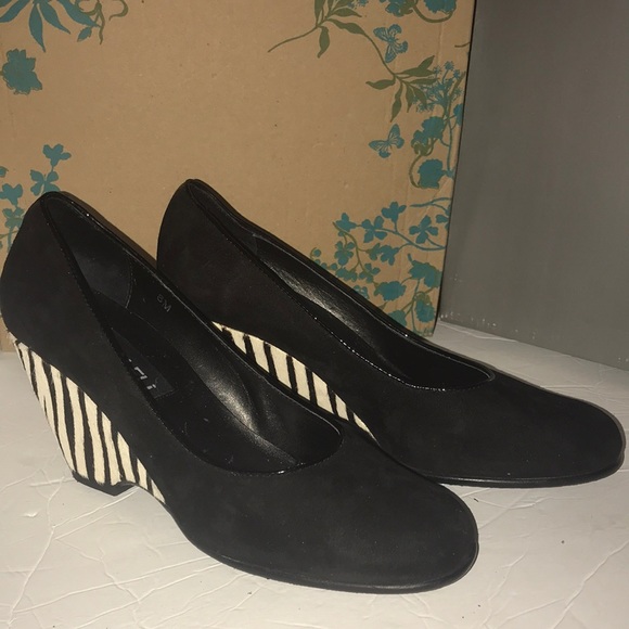 Vaneli Shoes - VanEli Suede Zebra Wedge Heels